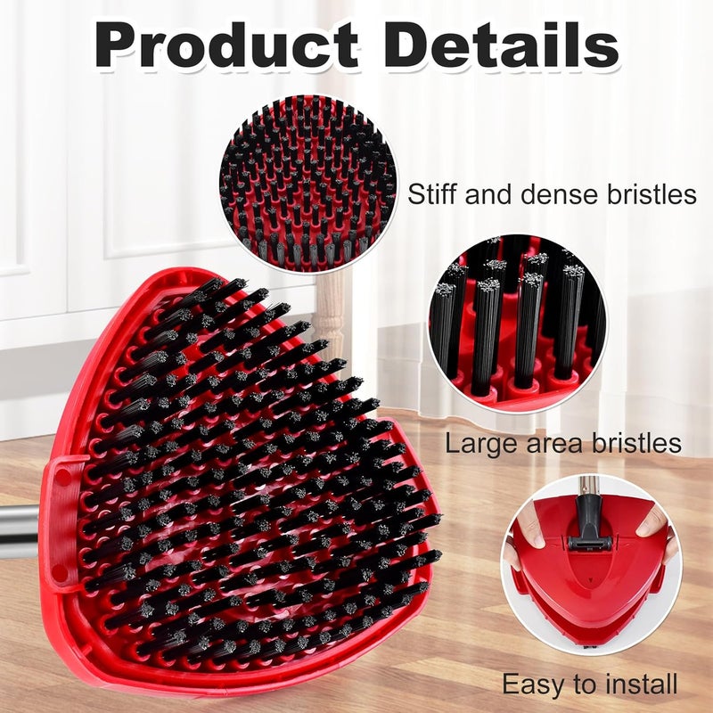 GFRED 4 Part Stainless Steel Spin Mop Handles, Mop Base & Upgrade Scrub Brush Combo for Ocedar EasyWring 1 Tank Spin Mop System, Mop Handle Mop Base & Brush Set for O Cedar Mop, Universal Thin Screw Joints - Image 3